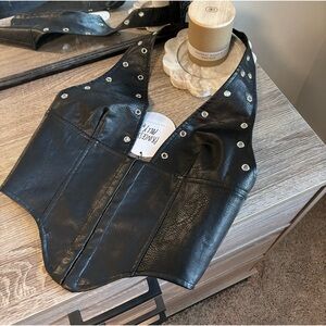 Leather corset top